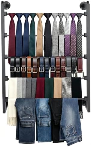5 Layer Wall Scarf Display Tie Rack Ribbon Organizer Wrapping Paper Holder by kunghei