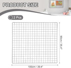 PATIKIL Wire Grid Panels Gridwall Panel 39" x 35" Black 2Pcs - Image 2
