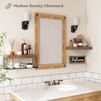 QEEIG ‎Bathroom Shelves with Decor Sign (Brown, 15.7") - Image 5