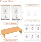 RoleDes Liquid Laundry Detergent Dispenser Set with Shelf and Bamboo Lids for Laundry Room Organization and Storage - 2 Pack 96 oz Laundry Containers for Laundry Soap, Fabric Softener - Image 5
