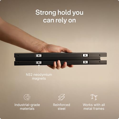 Desktronic Magnetic Cable Management Tray — No Drill Under Desk Cord Organizer, Holds 10 Cables, Reinforced Steel Cable Holder for Home Office, Gaming Setup & Sit-Stand Desks - Image 3