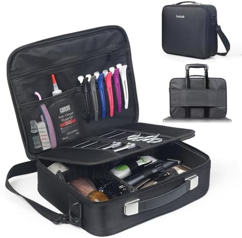 Luxtude Large Barber Case, Barber Bags for Clippers and Supplies, Travel Hair Clipper and Trimmer Case, Barbers Accessories for Wahl 5Star/Hatteker/Oneisal/Andis Grooming Kits by Luxtude