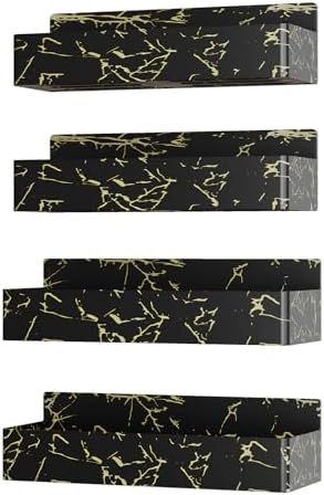 Mystozer Magnetic Spice Rack for Refrigerator Black Gold, 4 Pack - Image 5