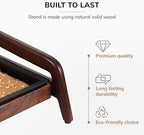 Anji Mountain Heavy Duty Waterproof Wooden Shoe Storage Mat Organizer/Boot Storage Tray Multi Use for Entryway with Coir, Tan and Khaki Insert, 1 Tier, Fits 3 Pair (36.5" Wide) - Image 3