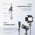 NEEWER Camera Flash Bracket H Type Mount with Umbrella Softbox Holder, 180° Swivel Adjustable Metal Light Stand Adapter with 1/4" to 3/8" Screw Adapter for Speedlite LED Light Stand Tripod (2 Pack) - Image 5
