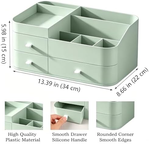 Makeup Organizer with 3 Drawers, Bathroom Counter Organizer. - Image 4