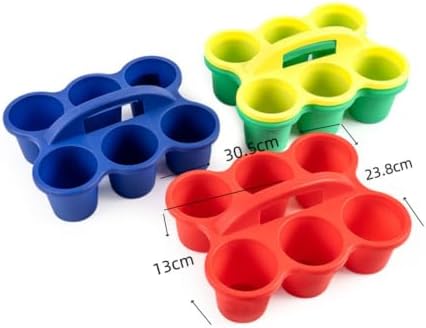 Portable Storage Bin with 6 Divided Sections, Organizer Tray for Study Accessories, Hobby Tools, Household Items Desk Supply Sorter Hobby Organizer Divided Storage Tray - Image 3