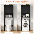 Garvee Over The Toilet Storage Cabinet with Adjustable Shelf, Black - Image 5
