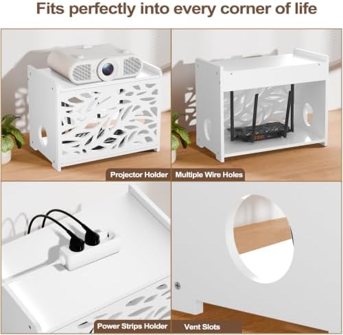 Router Box Hider & Projector Shelf -Decorative WiFi Router Storage Cabinet - Image 6