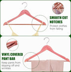 Amber Home 60 Pack Cedar Coat Hangers, Wooden Suit Hangers - Image 3