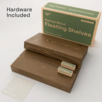 Solid Wood Floating Shelves for Wall 12 Inch Walnut, Small Wooden Shelf - Image 6