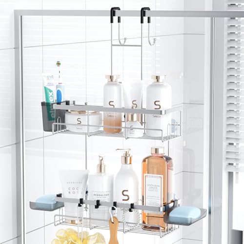 Aitatty Over the Door Hanging Shower Caddy: No Drill Rustproof Shower Rack by Aitatty
