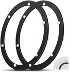 Lazy Susan Hardware Turntable Bearing Large, Black, 16 in Heavy Duty, 2 Pcs by Lounsweer