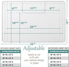 Original Under Sink Mat - Adjustable Silicone, Waterproof Vanity Mat - 28" x 19" or Smaller - Image 2