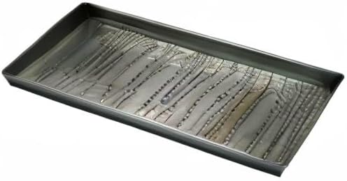 HF by LT Birch Forest Pattern Metal Boot Tray, 30 x 13 inches, Antique Zinc Finish - Image 4