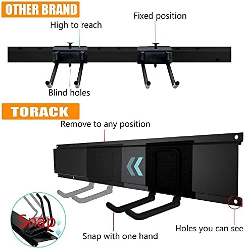 TORACK Tool Storage Rack Heavy Duty Garage Wall Mount Garden Tool Organizer - Image 6