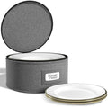 Sorbus China Storage Containers, with Lid (Dinner Plate Storage, Gray) by Sorbus