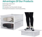 4-Piece Boot and Shoe Storage Box, Stackable Clear Plastic Shoe Box, Space-Saving Shoe Organizer for Boots, Sneakers, and High Heels, Clear - Image 6