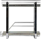 Household Essentials Glidez Multipurpose Chrome-Plated Steel Pull-Out/Slide-Out Storage Organizer for Cookware and Bakeware - 2-Tier Design - Fits Standard Size Cabinet or Shelf, Chrome - Image 7