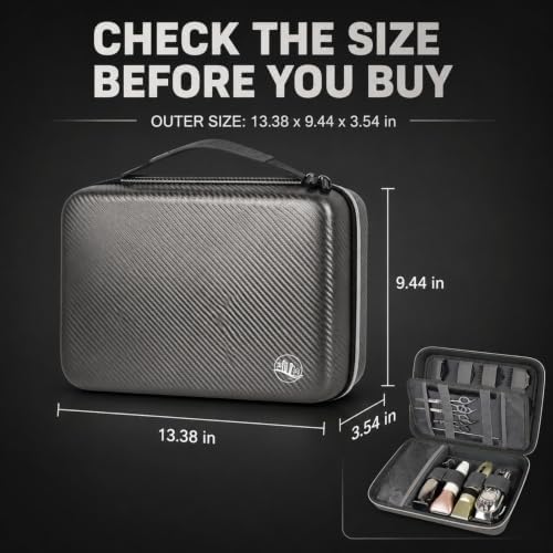 Boobowl Hard Travel Case for Hair Clippers, Hair Cutting Barber Supplies Organizer Bag, Trimmer Storage Holder for Ufree/for Wahl Men Razor Guard Grooming Kits -Box Only (Dark Grey) - Image 5