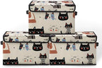 Stackable Storage Bins with Lids,Closet Organizers Fabric Box for Home and Office,Blanket Clothes Organizers,Under Bed Storage Containers 3 Pack by BestSellers