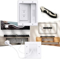 in-Wall TV Cable Concealer Kit with Recessed Power – 2 AC Outlet, 9ft Cord, and Hand Saw – Easy, Safe Cable Management for Organized TV and Home Theater Setups，Easy Installation Kit，Multiple Scenarios by GLOENVY