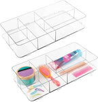 iDesign Interlocking 5-Section Drawer Organizer, Set of 2, Clear by iDesign