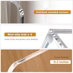 Acrylic Desk File Organizer, 3-Section Vertical File Folder Rack,Clear - Image 3