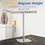 RUACQ T-Shape Hand Towel Holder Stand, 12inch, Brushed Nickel, 2 Pack - Image 2