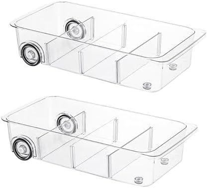Fridge Organizer and Storage Drawer Roll Out Refrigerator Bins,2 Pack by LXLXXL