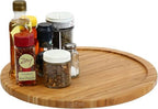 YBM HOME Bamboo Lazy Susan Single Turntable (18", 6) - Image 4