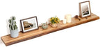 FLYJOE Floating Shelves for Wall Decor, Rustic Solid Elm Wood Live Edge Floating Shelves Wall Mounted, Wall Shelves with Invisible Bracket for Living Room Bathroom Bedroom Kitchen, 55 Inch, Natural by FLYJOE