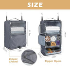 Surblue Hanging Shelves Travel Storage Bag Compression Packing Cube for Suitcase Collapsible with Extension Layer Large Capacity, Grey,XL - Image 5