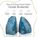 Nature's Decorations Teal Agate Bookends - A-Quality Large Heavy Duty Geode, Turquoise & Aqua Visual Accent Decor, Crystal Gift, 1 Pair (4-6 lbs) - Image 3