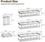 YASONIC Shower Caddy Adhesive, Rustproof Shower Organizer, Wall Shower Rack - Image 2