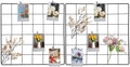 uxcell 2Pcs Wire Wall Grid Panel, 12" x 12" Metal Photo Hanging Display Grid Shelf Decorative Gridwall Wire Board Organizer with Hook for Art Display Frame Home Decor, Black by uxcell