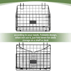 Blulu 4 Pcs Grid Wall Baskets, Wire with Hooks for Hanging, 11 x 8 x 6 Inch - Image 6