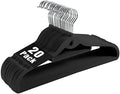 Velvet Clothing Hangers Slim Stackable Non-Slip Black Suit Hanger Space Saving Clothes Hanger Heavy Duty Adult Hangers with 360°Swivel Hook Pack of 20 by JohneyRulu