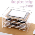 SANRUI Acrylic Paper Organizer Letter Tray for Desk, 3 Tier Enlarged File Sorter,Clear File Holder Desktop Shelf Document Storage for School Office Home - Image 7