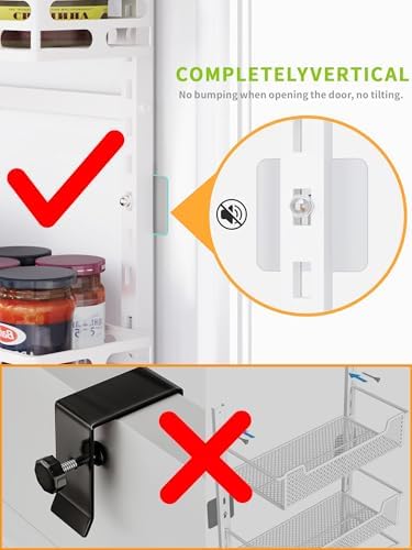 Over the Door Pantry Organizer - 6 Tier Adjustable Pantry Organization and Storage, Hanging Basket Wall Seasoning Shelves, Home & Kitchen Bedroom Bathroom, White - Image 6