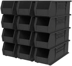 Akro-Mils 30234 AkroBins Plastic Storage Bins, 15"x5"x5", Black, 12-Pack - Image 2