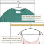 TIMMY 50 Pack No-Bump Plastic Clothes Hangers, Gray, Non-Slip, Space-Saving - Image 4