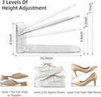 shoe slots organizer, Clear Shoe Stacker, Adjustable Level Shoe Rack,Storage Space Saver for Sneakers Display (Transparent, 16Pack) - Image 2