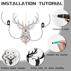 Deer Toilet Paper Holder Wall Mount/Stand for Extra 8 Rolls - Image 4
