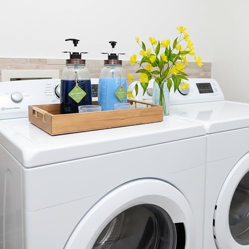 Glass Laundry Detergent Container - Besuerte Large Capacity Liquid Laundry Detergent Dispenser with Refillable & Reusable 2x50oz Mason Jars and Save Effort Pump Aid Handle, Bronze Cap - Image 5