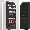 STORAGE MANIAC Over the Door Shoe Organizer with Curtain Dustproof Heavy-Duty Large Deep Pocket Hanging Shoe Organizer for Closet Dorm & Narrow Door Storage Shoe Holder Shoe Rack, 7-Shelf Black 1 Pack by STORAGEMANIAC