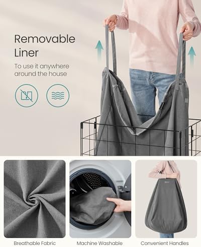 SONGMICS Laundry Hamper, Collapsible, 34.3 Gal. (130L) - Image 4