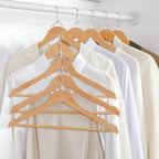 TOPIA HANGER Wooden Hangers 30 Pack, Space Saving Coat Hanger with 360° Swivel Cascading Ring Hook, Non Slip Pants Bar and Shoulder Notches for Camisole, Jacket, Suit, Clothes Hangers -CT62N30 - Image 5