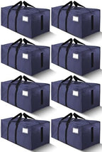 HOMESURE Supports 200lbs Heavy Duty Moving Bags - Strong Zipper & Wrap-Around Handles - Water-Resistant Storage Totes, Durable Alternative to Moving Boxes - 8 Pack - Blue by testVendor01-gamma