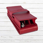 DiLoro Leather Triple Pen Case Pencil Pouch Holder for Three Fountain Ballpoint Rollerball Pens and Pencils - Image 6